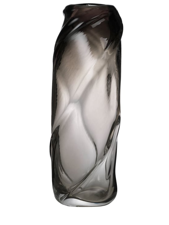Ferm Living: Grand vase en verre Water Swirl - Gris - ecraft_0 | Luisa Via Roma