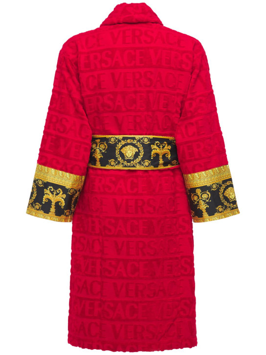 Versace: Barocco & Robe bathrobe - Red - ecraft_1 | Luisa Via Roma