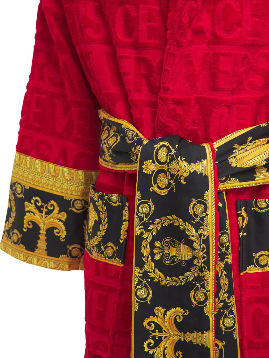 Versace: Barocco & Robe bathrobe - Red - women_1 | Luisa Via Roma
