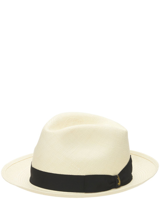 Borsalino: Federico 6cm brim straw Panama hat - men_1 | Luisa Via Roma