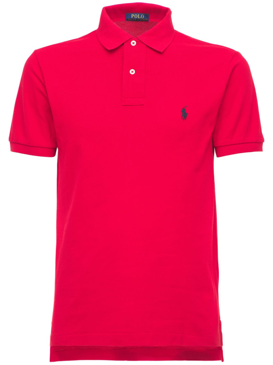 Polo Ralph Lauren: Camiseta polo slim fit de algodón piqué - Rojo - men_0 | Luisa Via Roma