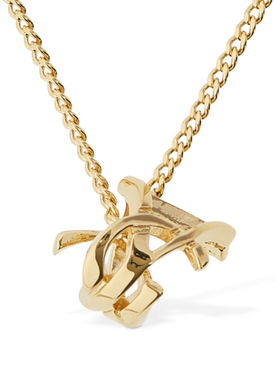 Saint Laurent: YSL Twist charm chain necklace - Gold - women_0 | Luisa Via Roma