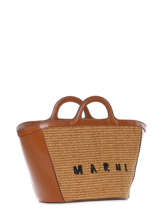 Marni: Small Tropicalia Summer top handle bag - Raw Sienna - women_1 | Luisa Via Roma