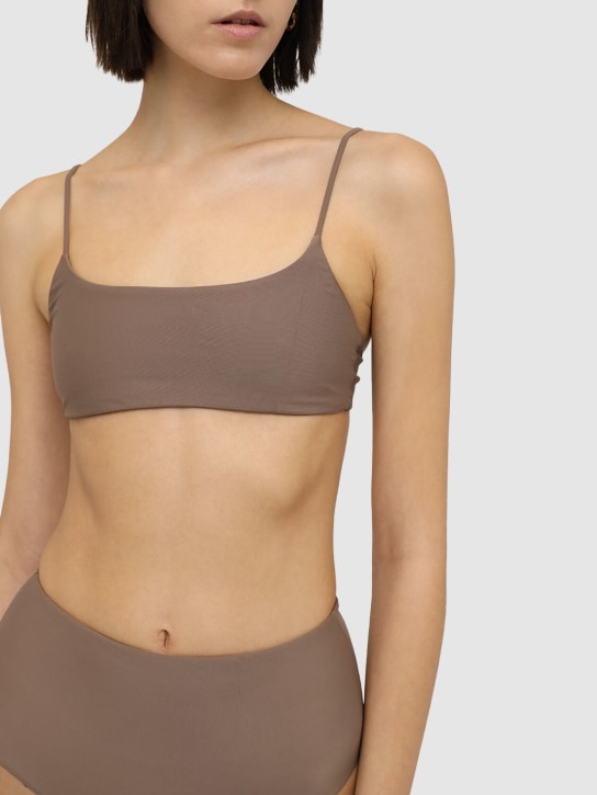 Jade Swim: Bound high rise bikini bottoms - Beige - women_1 | Luisa Via Roma