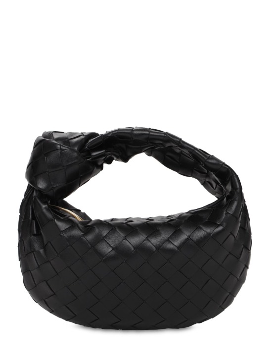 Bottega Veneta: Mini Jodie bag w/ gold hardware - Black - women_0 | Luisa Via Roma