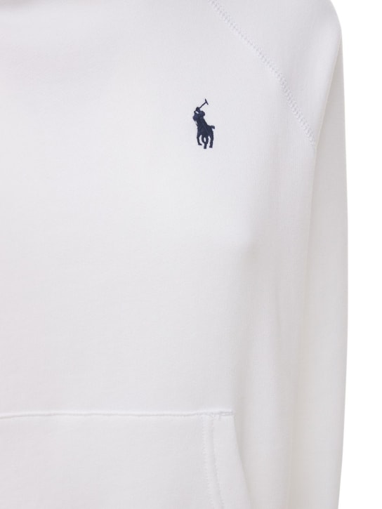Polo Ralph Lauren: Logo jersey hoodie - White - women_1 | Luisa Via Roma