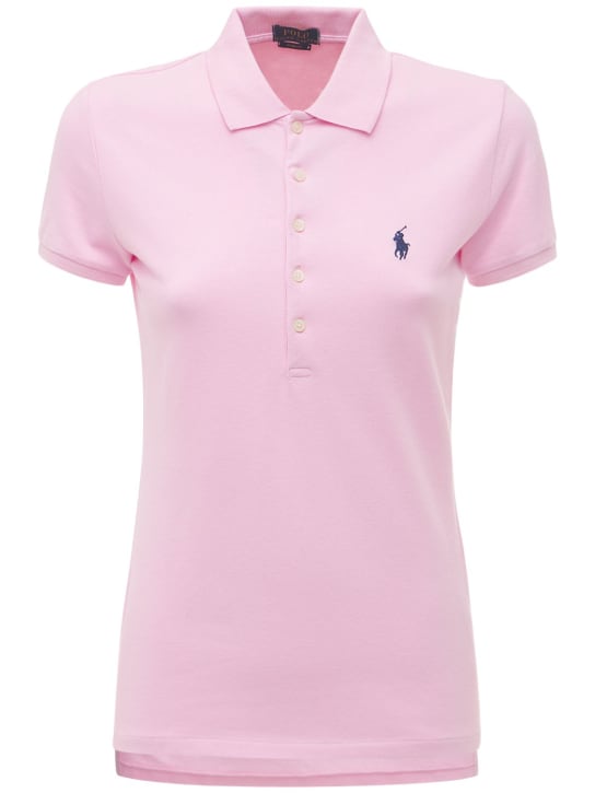 Polo Ralph Lauren: Julie stretch cotton mesh polo - women_0 | Luisa Via Roma