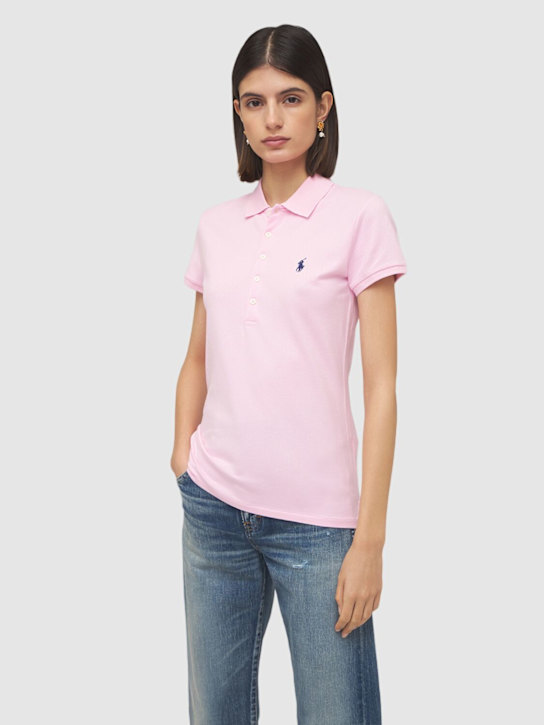 Polo Ralph Lauren: Julie stretch cotton mesh polo - women_1 | Luisa Via Roma