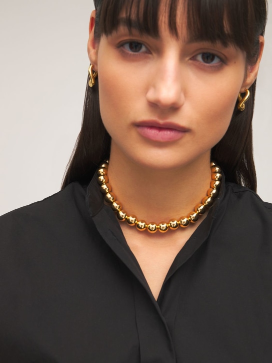Jil Sander: Sphere collar necklace - Gold - women_1 | Luisa Via Roma