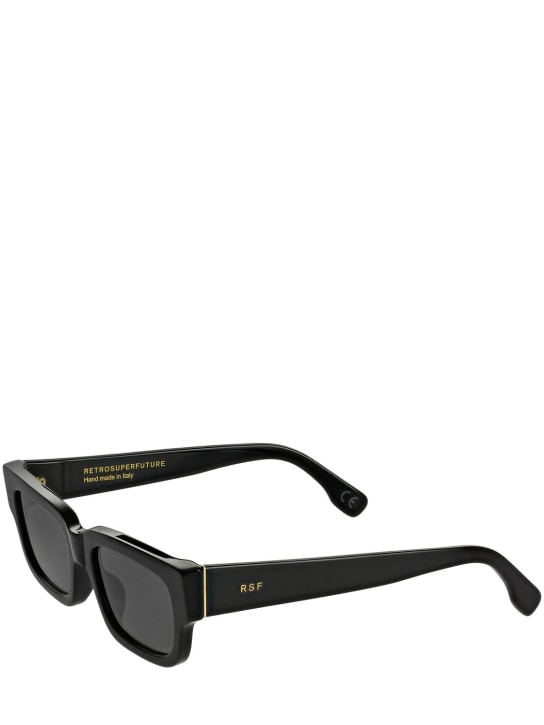 Retrosuperfuture: Roma Black squared acetate sunglasses - men_3 | Luisa Via Roma