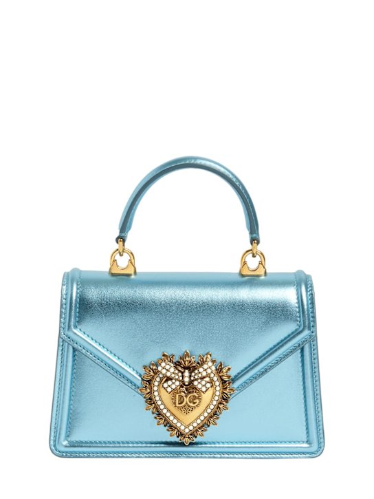 Dolce&Gabbana: Mini Devotion laminated leather bag - women_0 | Luisa Via Roma
