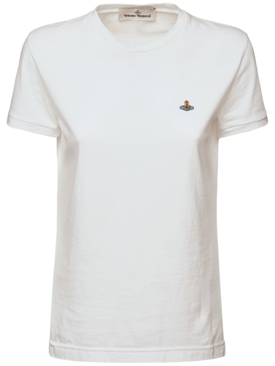 Vivienne Westwood: T-shirt en coton biologique - Blanc - women_0 | Luisa Via Roma