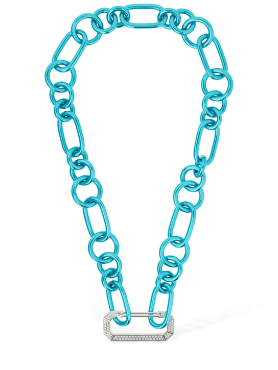 EÉRA: Collar Lucy de oro 18kt y diamante - Azul - women_0 | Luisa Via Roma