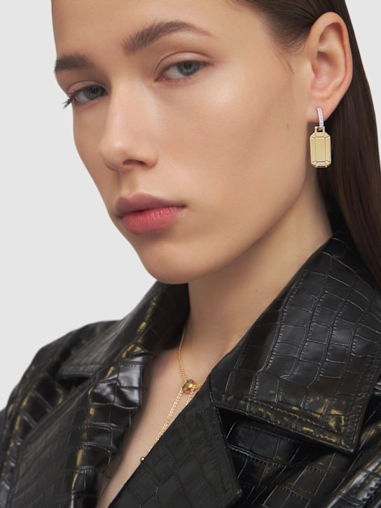 Tokyo 18kt gold & diamond mono earring - Thumbnail 2