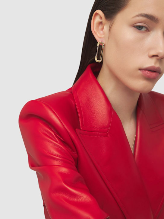 NY 18kt gold small mono earring - Thumbnail 2