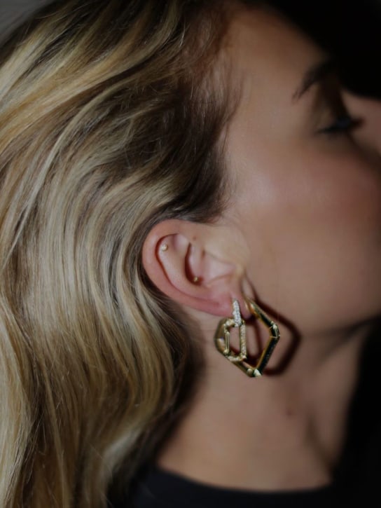 EÉRA: Allegra 18kt gold & diamond mono earring - Gold/Crystal - women_1 | Luisa Via Roma