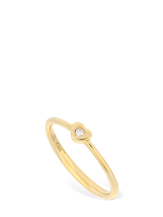 Vanzi: 18kt Gold & diamond heart ring - Gold - women_0 | Luisa Via Roma