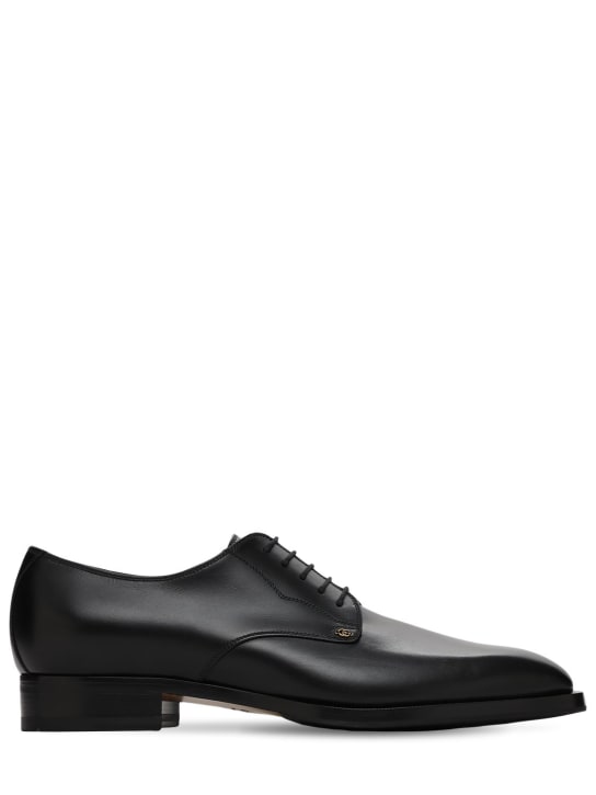 Gucci Leather Lace-Up, Black, Leather