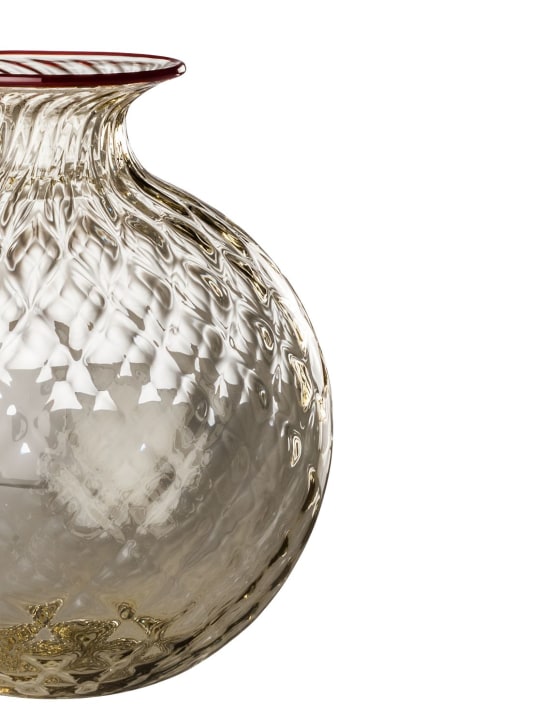 Venini: Vase Monofiore Balloton - Gris/Rouge - ecraft_1 | Luisa Via Roma