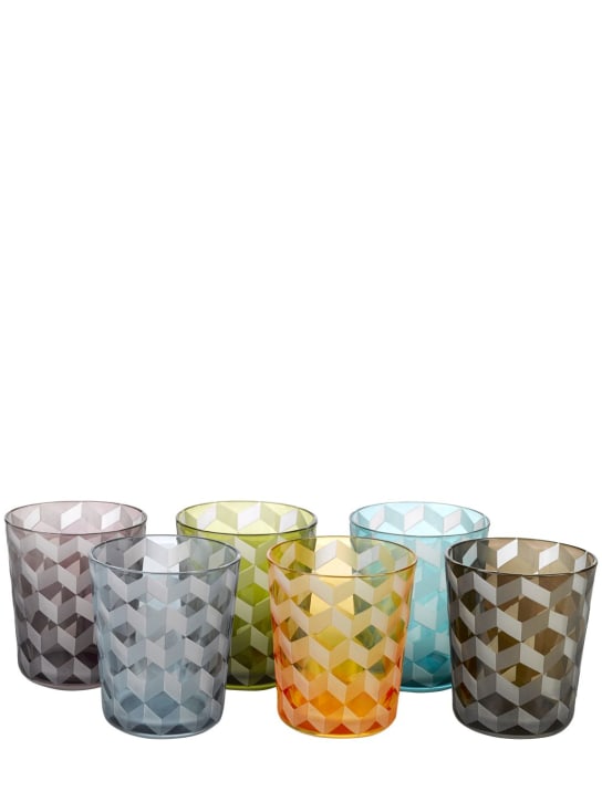 Polspotten: Lot de 6 verres multicolores Blocks - Multicolore - ecraft_0 | Luisa Via Roma