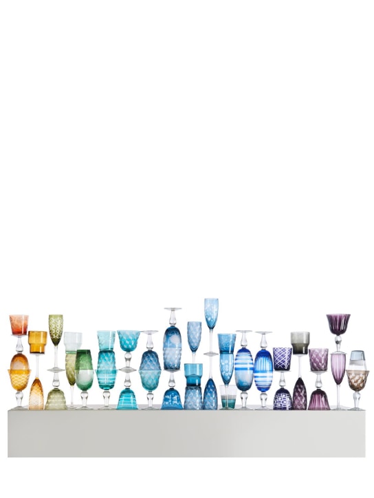 Polspotten: Set of 6 cutting multicolor wine glasses - Multicolor - ecraft_3 | Luisa Via Roma