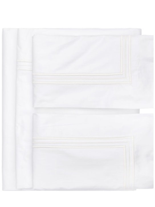 Frette: Set de cama bordado - White/Milk - ecraft_0 | Luisa Via Roma