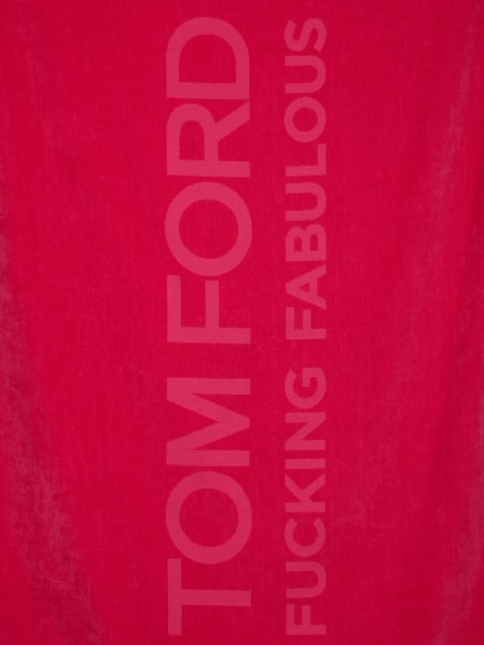 Tom Ford: Serviette de plage en coton Fabulous - Rose Fluo - ecraft_1 | Luisa Via Roma