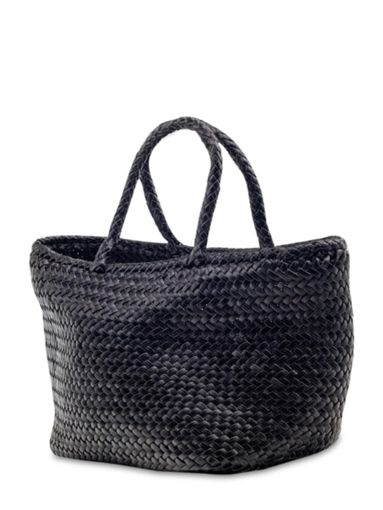 Dragon Diffusion: Grace Small woven leather basket bag - Black - women_1 | Luisa Via Roma