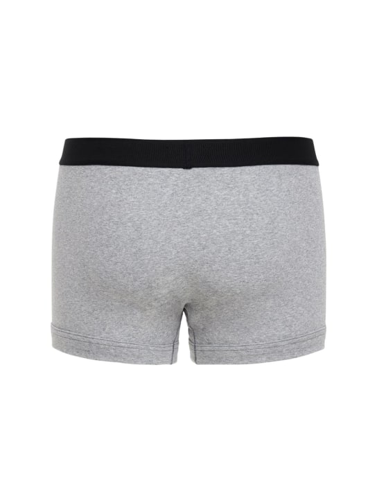 Tom Ford: Pack of 2 logo cotton boxer briefs - Grey - men_4 | Luisa Via Roma