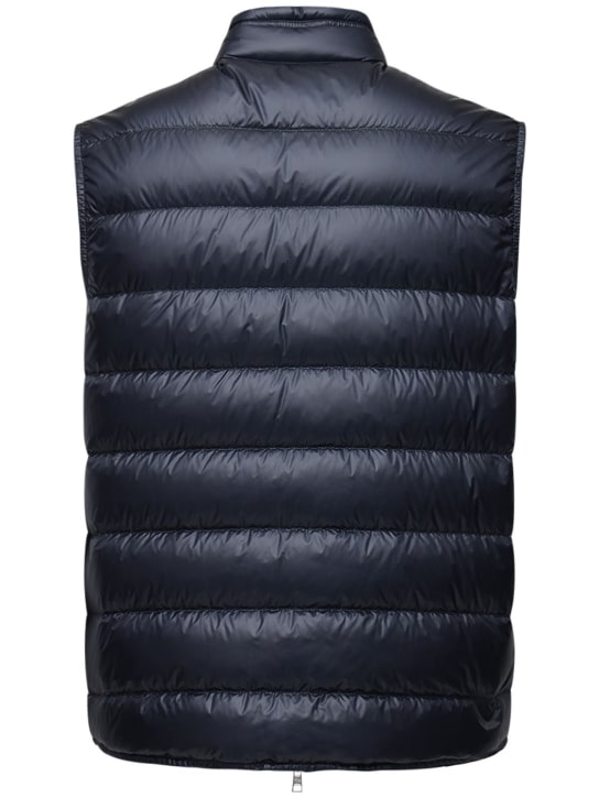Moncler: Piumino smanicato Gui in nylon trapuntato - Navy - men_3 | Luisa Via Roma