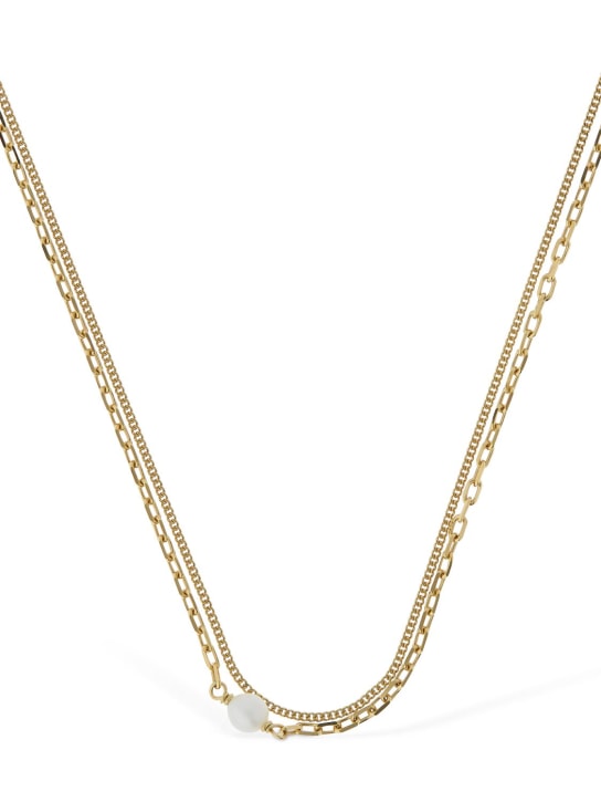Maria Black: Cantare double chain necklace w/ pearl - Gold/Pearl - women_1 | Luisa Via Roma