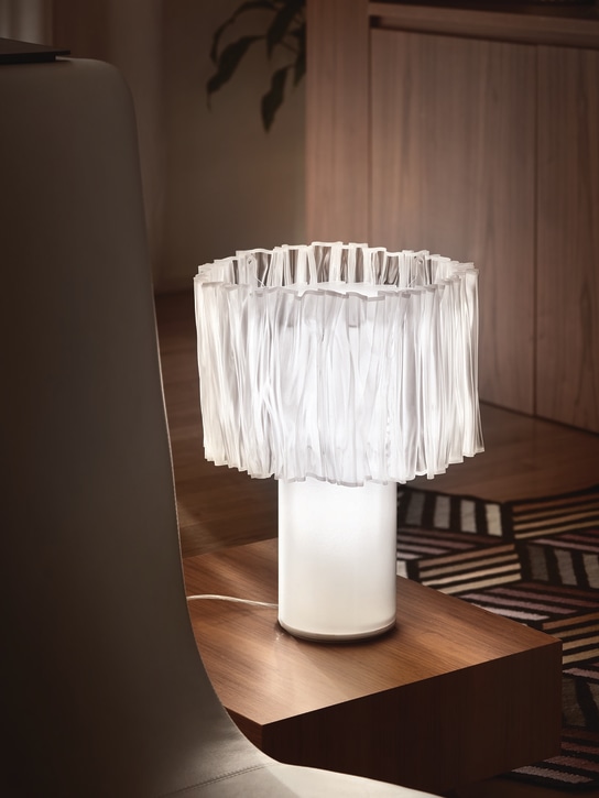 Slamp: Lámpara de mesa Prisma Accordeón - Transparente - ecraft_1 | Luisa Via Roma