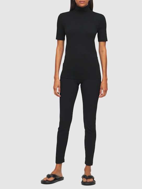 Wolford: Scuba microfiber leggings - women_1 | Luisa Via Roma