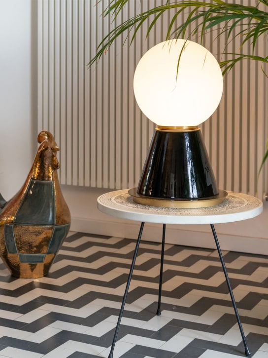 Marioni: Small Palm table lamp - Black/Gold - ecraft_1 | Luisa Via Roma
