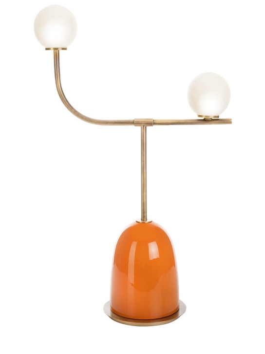 Marioni: Pins Arched table lamp - Gold/Orange - ecraft_0 | Luisa Via Roma