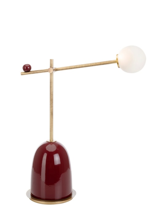 Marioni: Lampe de table Pins - Rouge/Or - ecraft_0 | Luisa Via Roma