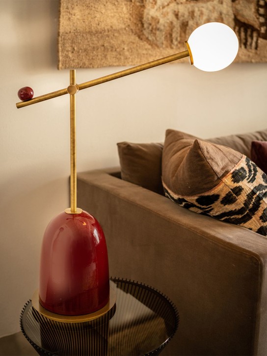 Marioni: Lampe de table Pins - Rouge/Or - ecraft_1 | Luisa Via Roma