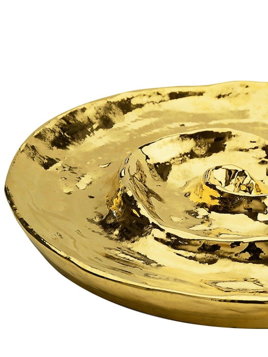 Marioni: Colbula ceramic tray - Gold - ecraft_1 | Luisa Via Roma