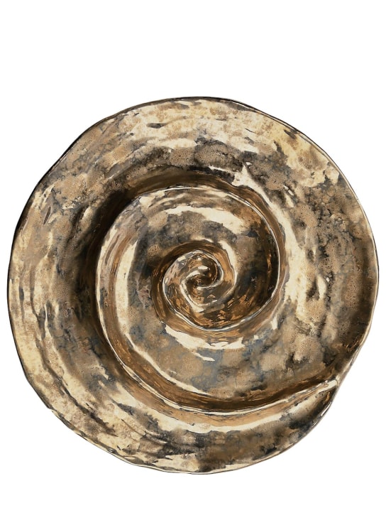Marioni: Colbula ceramic tray - Gold/Brown - ecraft_0 | Luisa Via Roma