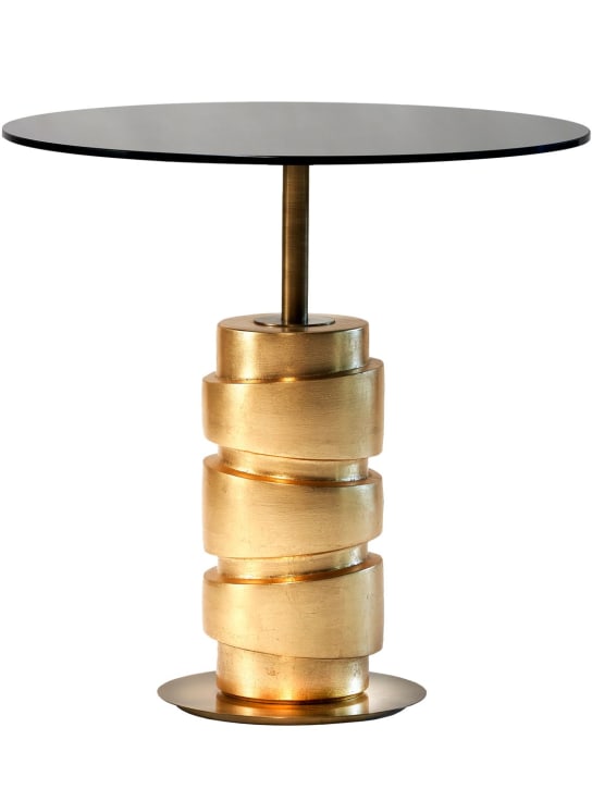 Marioni: Cyl round table - Gold/Black - ecraft_0 | Luisa Via Roma