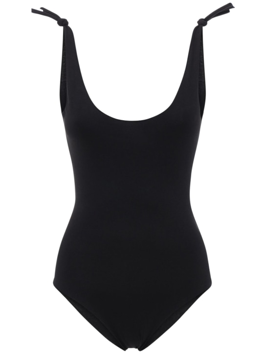 Isole & Vulcani: Seamless jersey one piece swimsuit - Black - women_0 | Luisa Via Roma