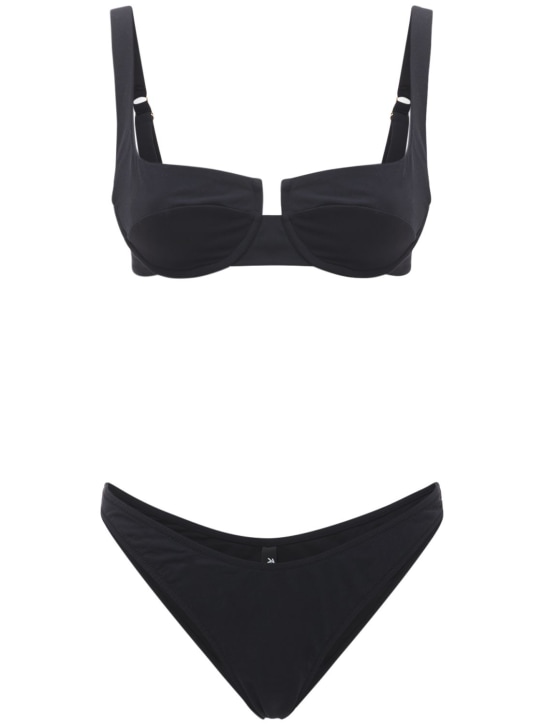 Reina Olga: Brigitte underwired bikini set - Black - women_0 | Luisa Via Roma