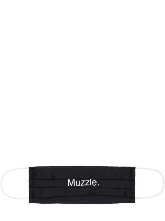 Famt - Fuck Art Make Tees: “MUZZLE”印花棉质口罩 - 黑色 - women_0 | Luisa Via Roma