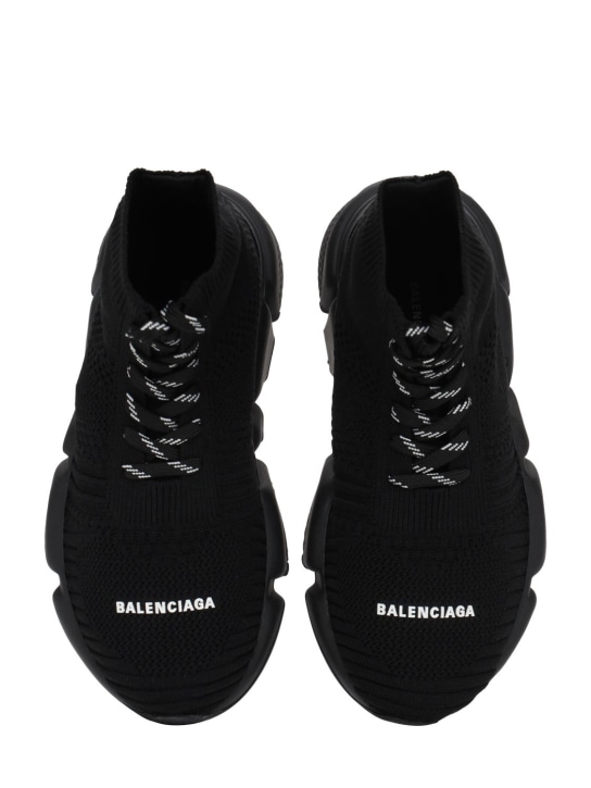Balenciaga: Speed再生针织运动鞋 - 黑色 - kids-girls_1 | Luisa Via Roma
