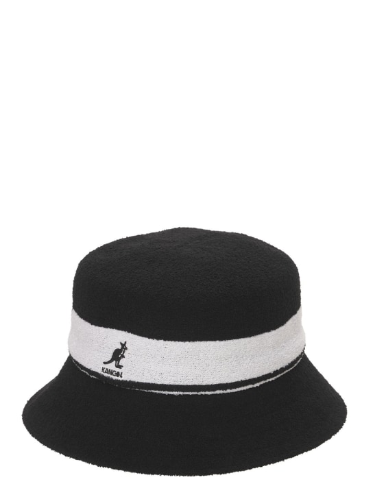 Kangol: Bermuda条纹渔夫帽 - 黑色 - women_1 | Luisa Via Roma