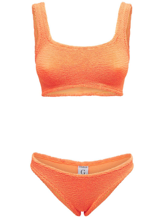 Hunza G: XANDRA 시어서커 비키니 수영복 - 오렌지 - women_0 | Luisa Via Roma