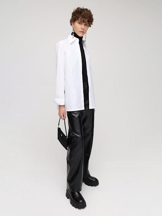FAUX LEATHER STRAIGHT PANTS - Thumbnail 2