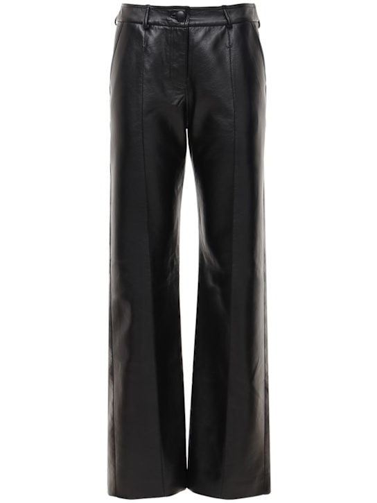 FAUX LEATHER STRAIGHT PANTS - Thumbnail 1