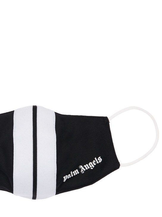 Palm Angels: “CLASSIC TRACK”科技织物口罩 - 黑色/白色 - women_1 | Luisa Via Roma