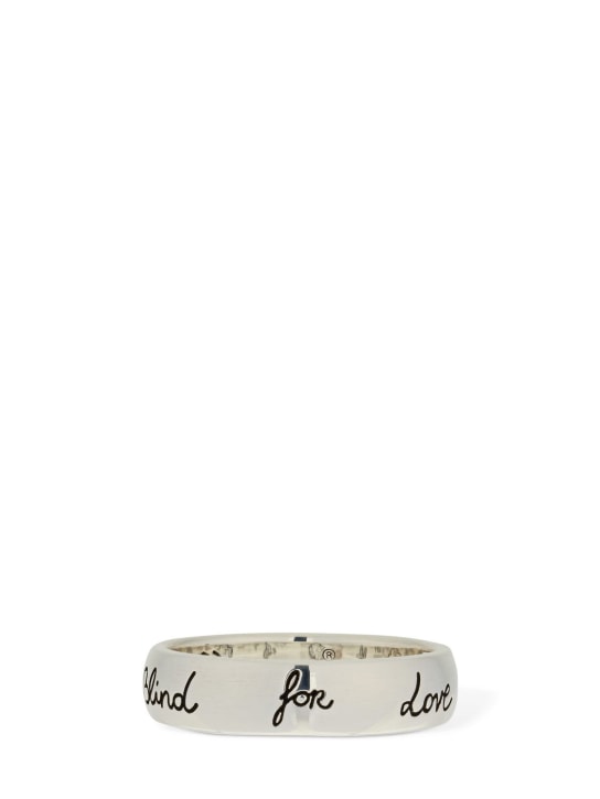 Gucci: "Blind for love" band ring - Silver - women_1 | Luisa Via Roma